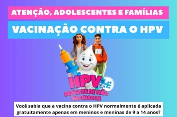 Vacinação contra o HPV é ampliada em Sertão Santana