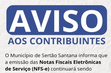 Aviso aos Contribuintes
