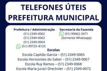 Lista atualizada de telefones úteis para a população