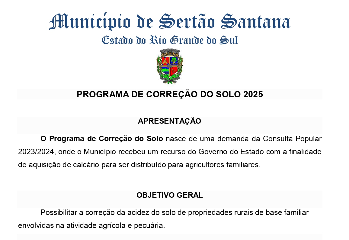 Programa de Correção de Solo