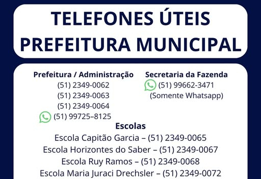 Lista atualizada de telefones úteis para a população